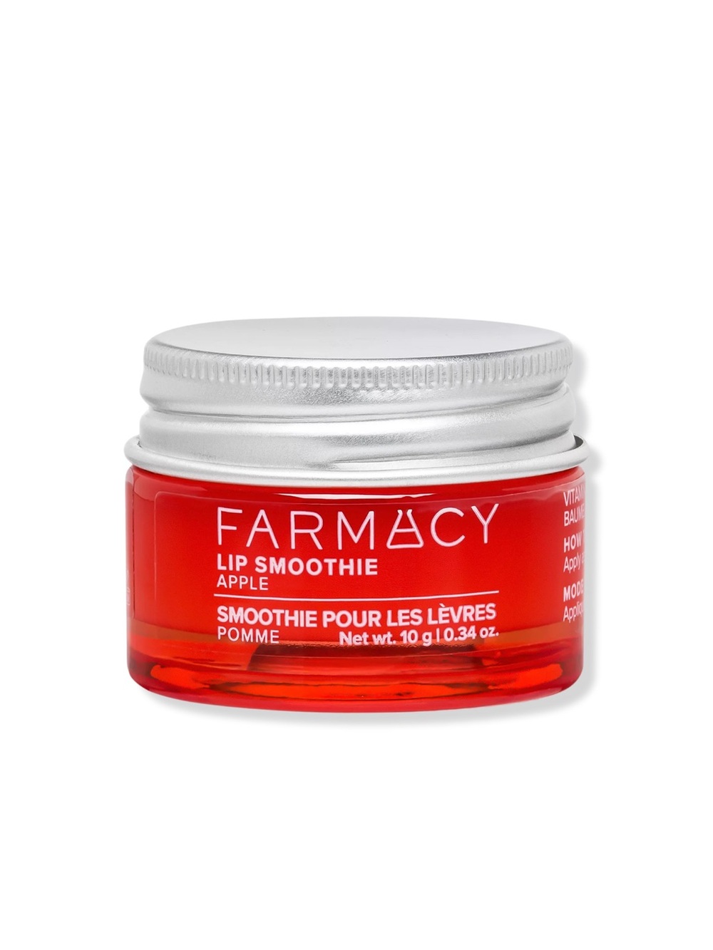 Farmacy Lip Smoothie Apple Balm - Red and Silver Tin